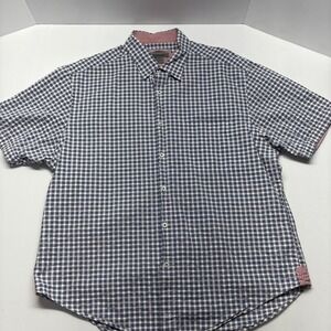 Johnston & Murphy Shirt Men's Tailored Fit Button Down XL Blue/white